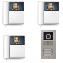 Video intercom system with 3 video subscribers