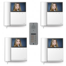 Video intercom system with 4 video subscribers